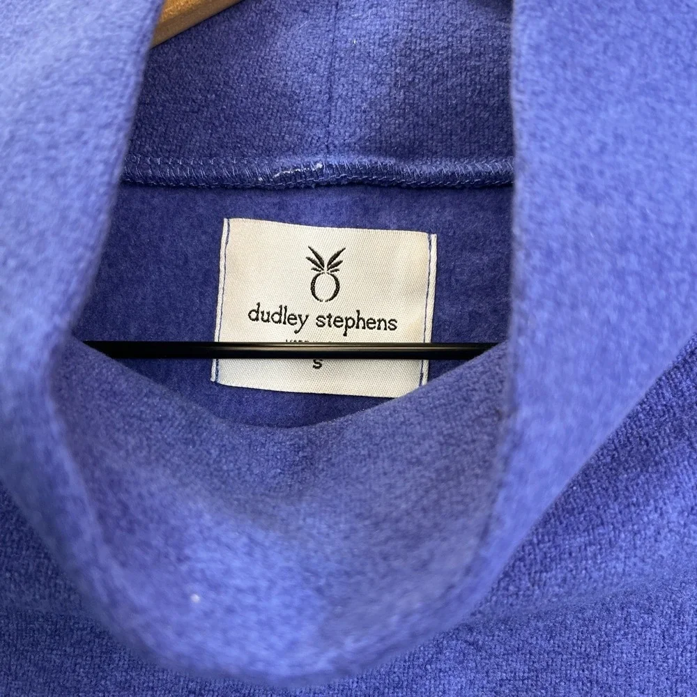 Dudley Stephens Park Slope Sweater Turtleneck Fleece Blue Womens Size S